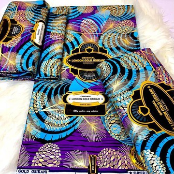London Gold Osikani/  Embellished Super wax/ 6 yards