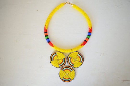 African Maasai Beaded Necklace | Zulu Beaded Necklace | Tiered &amp; Tribal