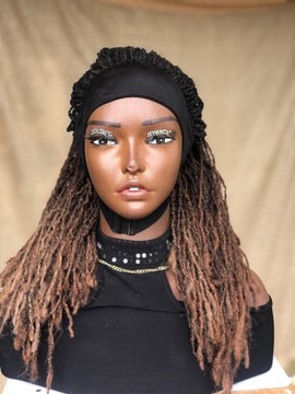 Head Band Ombre micro locs, Sisterlocs ,Skinny locs Wig For Black Women