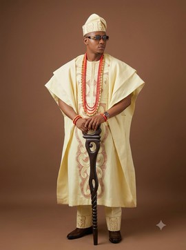 2. Imperial Cream Gold Agbada