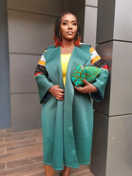 COAT WITH PAGNE Woven from NIGER