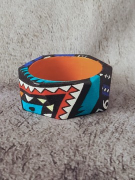 OSHUN bracelet in multicolored WAX fabric-loincloths