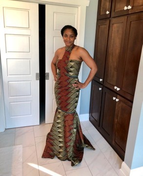 Tasie African Print Maxi Dress