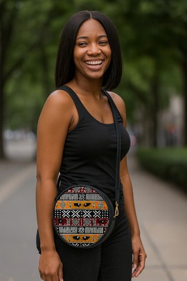 African Bag Round Sling Crossbody Style