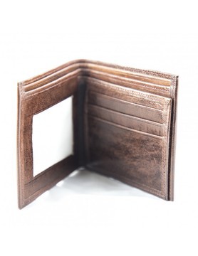 Genuine leather purse Brown