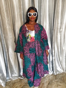 Elegant African Woman Ankara Kimono Set and Innerwear for Special occasions/Weddings