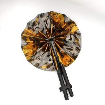 Hand Fan - Dark Gold Glitter folding Fan | Occasion wear &amp; Summer