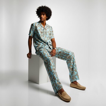 Ensemble chemise et pantalon confortable Akwukwo pour homme