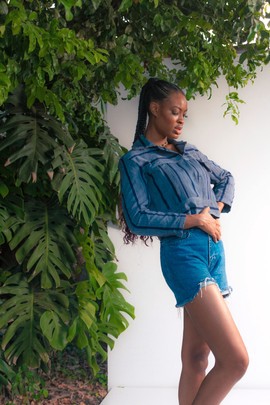 Fugu Crop Jacket - Cloud (Pre-Order)