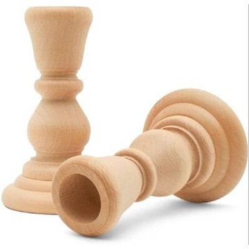 A set of Wooden candleholders