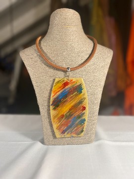 WONDERFUL21-01 : Parure oeuvre Fusion (Collier + BO)