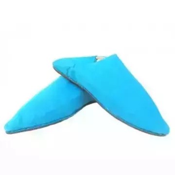 Slippers for women in blue leather