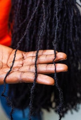 6x6 Lace Topper Human Hair Micro Locs 14 in Skinny Sister locs type 4c Afro bulk hair