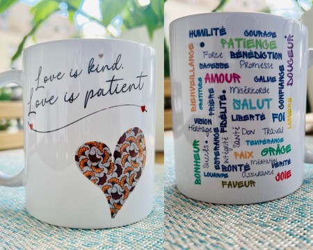 Lot de 2 Mugs : « Love never fails » et « Une vie de plénitude»