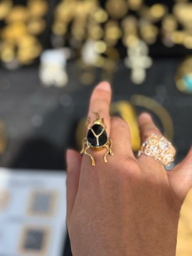 Bague « Scarabée » noire