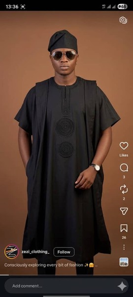 Male cotton Agbada set