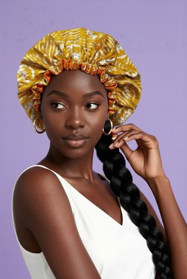 Reversible silk beanie / satin nightcap / hair accessories for women