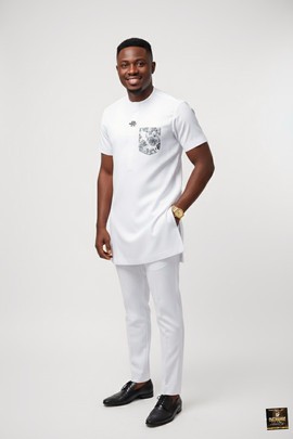 White senator kaftan two pieces