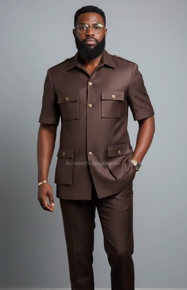 Safari short hand brown suit