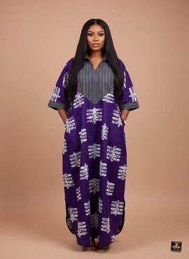 Bolade  Regal Indigo' Kaftan Dress