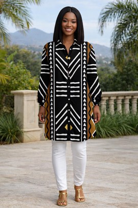 The Ethnic Pattern Bloom Shirt Dress – Where prints come alive