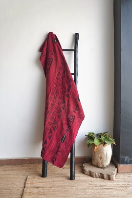 Crimson Roots Mudcloth / Bogolan Fabric