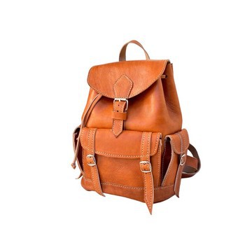 100% handmade high quality genuine leather backpack.