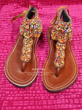 African women sandals,Maasai sandals, summer sandals, beaded leather sandals, Shoes for women