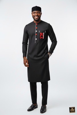 Black senator kaftan two pieces