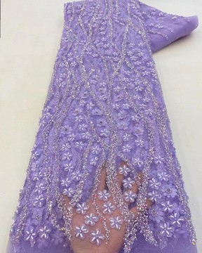 Beaded lace, fabric for wedding, lace for wedding dress, lace   (5 yards )