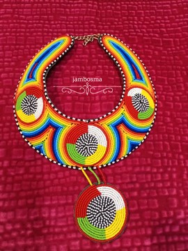 African big Maasai necklace, statement beaded necklace,Big choker necklace