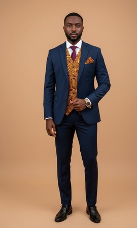 Blazer bleu croisé