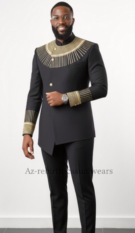 Embroidered Suit  African dashiki African suit