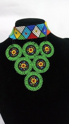 Masai beaded necklace,  African beaded jewelry, Christmas gift for mom, Beaded Pendant necklace