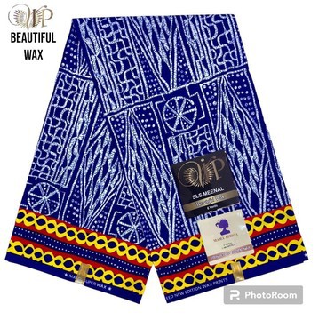Tissu pagne Ndop Cameroun en coton léger 2 yards