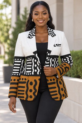 Robe midi à col en V et manches courtes pour femme en imprimé africain | Robe midi en imprimé africain | Bynelo