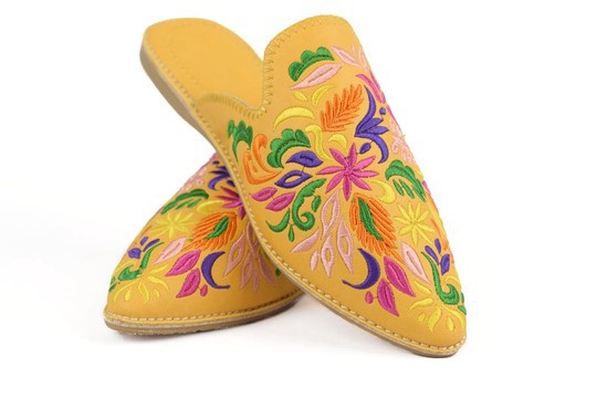 Babouche en cuir original fait main