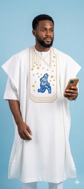 Classic white Agbada wear