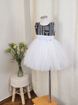 Dera dress in African wax fabric for baby girl [12-18-24 months]