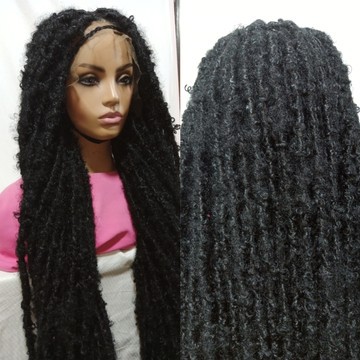 50 inches full lace Distressed locs,soft locs, handwrapped,faux locs,free shipping