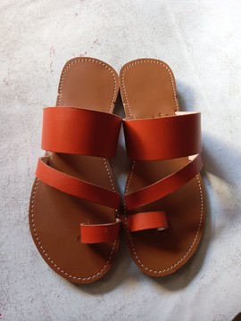 African Women maasai sandals/feb2021/newstock/plain leather/flat sandals