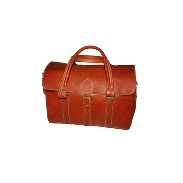 Handmade genuine leather travel bag with shoe compartment - Large weekend bag