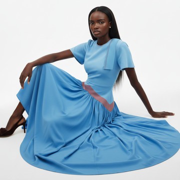 MA Isobail Accent Flared Dress