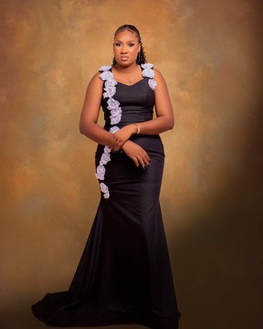 Black prom dress, black birthday dress, reception dress
