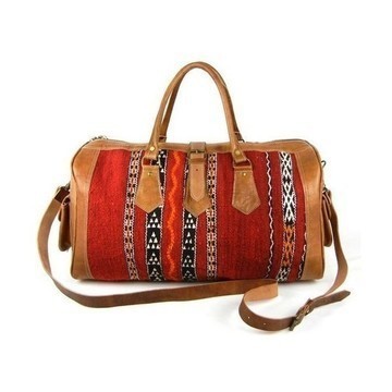 Genuine Leather Travel Bag Handmade in Morocco