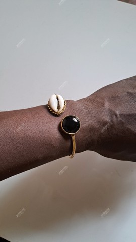 Manchette en laiton massif, bracelet de manchette en laiton africain, bracelet de déclaration