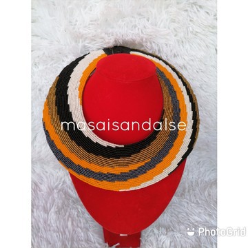Collier Maasai, collier à bretelles, collier de perles en cuir, cadeau collier élégant