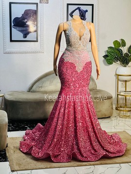 Embellished trumpet  sequin dress , prom dresses , sequin dresses, evening gowns