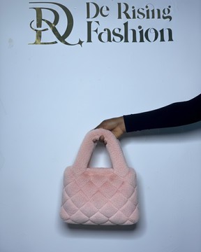 Sac à bandoulière rose duveteux
