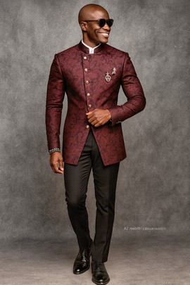 Damask two pieces safari suit